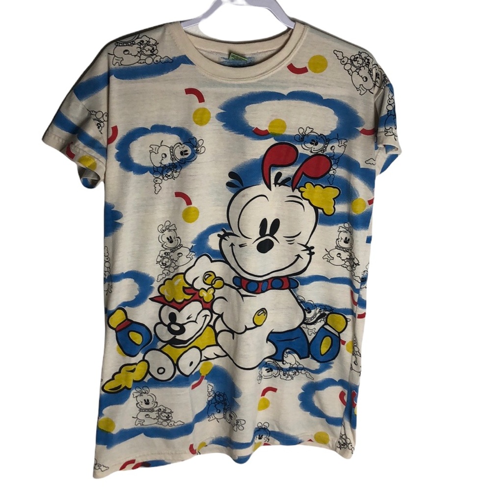 Island Limited Short Sleeve All Over Print Cartoon Graphic Tee Size XL